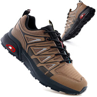 1 x Brand New Sports Shoes Men Women Running Shoes Outdoor Sports Shoes Lightweight Gym Sneakers - Brown Black, 46 EU - RRP €50.4