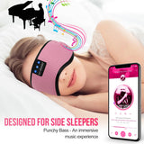 1 x RAW Customer Returns LC-dolida Sleep Mask Headphones Side Sleeper Sleep Mask Bluetooth Washable Light Blocking Sleep Glasses with Microphone for Travel Nap Yoga Meditation Sleeping Pink  - RRP €26.99