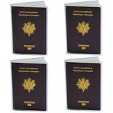 1 x RAW Customer Returns Passport Cover, Plastic, Recyclable, Clear, Standard, X4 - RRP €32.4