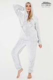 1 x RAW Customer Returns CityComfort Pajamas Women Long Fluffy Warm Winter Fleece Pajamas Ladies House Suit Cuddly XL, Grey  - RRP €33.26