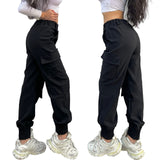 1 x RAW Customer Returns Nuofengkudu Harem Trousers Cargo Trousers Women s Jogging Bottoms Loose Stretch High Waist 4 Pockets Cargo Trousers Y2k Jogger Track Pants Joggpants Gothic Vintage Work Trousers Streetwear Outdoor Trousers Black S - RRP €29.99