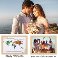 7 x Brand New Picture frame money gift wedding world map money gift for bride and groom, cool wedding gifts money, money gifts packaging real wood picture frame wedding gifts for bride world map money gift - RRP €142.8