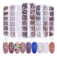 1 x Brand New 1400 Pieces Gems Stones Adhesive Crystal Rhinestone Stickers, Colorful Acrylic 3D Nail Rhinestones Nail Art Decorations Acrylic Diamond Jewelry Accessory I  - RRP €7.32