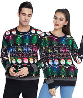 1 x RAW Customer Returns IDGREATIM Men s LED Light Christmas Sweater Ugly Christmas Sweater Santa Claus Long Sleeve Sweater for Christmas XL - RRP €46.38