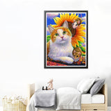 1 x Brand New Yeerum DIY 5D Diamond Painting Kit Cat, 5D Diamond Painting Animal Full Painting by Numbers Adult Embroidery Rhinestone Cross Stitch Art Craft Supplies for Home Wall Decoration 30 40 cm - RRP €10.5