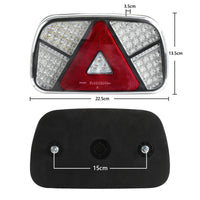 2 x RAW Customer Returns AOHEWEI Trailer Tail Lights Kit 12V 24V Waterproof Indicator Brake Tail Light Reverse Fog Reflector Light with 2pcs 30cm Long 6 Core Cable for Truck Caravan Lorry Van Tractor - RRP €140.52