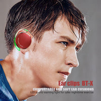 1 x RAW Customer Returns BEVCEFCC Clip On Ear Headphones with Microphone, Bluetooth On Ear Earphones, Ear-Hanging Bluetooth Headphones, 15 Hours Music Playback, Painless to Wear, Open Ear Headphones, for Work - RRP €59.99