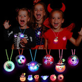 10 x Brand New Halloween party favors for children, 24 pieces LED light toys party items, Halloween children s toys light ring bracelets brooches, LED toys party, for Halloween, Christmas, party gifts - RRP €121.0