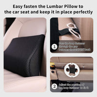 1 x RAW Customer Returns Livtribe lumbar pillow car, memory foam lumbar support pillow, ergonomic back cushion for car seats, office chair, wheelchair black  - RRP €31.19