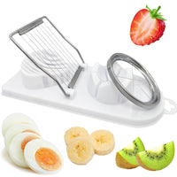 37 x RAW Customer Returns luckaide egg slicer, egg slicer test winner, mozzarella cutter with 2 functions, egg slicer Tupperware, stainless cutting wire, egg slicer for eggs, kiwi, potatoes, strawberries, soft foods - RRP €230.51