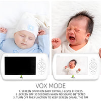 1 x RAW Customer Returns m MU Baby Monitor Video and Audio, Children s Camera Screen 4.3 1080P High Resolution, VOX Night Vision and Temperature Monitoring, 6 Lullabies for Children. Wireless Camera - RRP €46.38