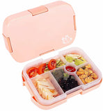 1 x Brand New JOYZYAIYY lunch box for children with compartments, bento box with 6 compartments, leak-proof lunch box, microwave snack box for school for girls, small snack box bento box lunch box for kindergarten color pink  - RRP €10.07