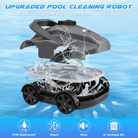 1 x RAW Customer Returns Pool robot battery, Seblub cordless pool robot, 130 minutes of strong cleaning power, pool vacuum with dual drive motors, automatic parking, 5200 mAh batteries, pool cleaner for pools up to 100 m  - RRP €171.42