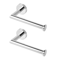 1 x RAW Customer Returns HITSLAM toilet paper holder, WC stainless steel toilet paper holder for kitchen and bathroom toilet toilet paper polished stainless steel -2 pieces - RRP €18.36