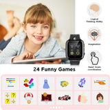 1 x RAW Customer Returns ELEJAFE Smartwatch Kids, Music Player, 24 Games, Pedometer, Girls Boys Smartwatch with 2 Cameras, Alarm Clock, Flashlights, Age 2-13 Child Festival Gift 1 GB Micro SD Included  - RRP €49.99