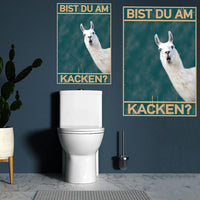 2 x Brand New FiveMileBro Are you kitten cat picture post, funny saying poster toilet decoration, bathroom toilet WC decoration alpaca, 20cmx30cm  - RRP €18.12