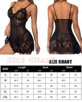 1 x RAW Customer Returns CheChury Sexy Lingerie Set Women s Babydoll Lingerie Nightdress Short Women s Underwear Sexy Set Negligee Lingerie V-Neck Lace Sleepwear Dress with Thong Backless Nightdress Valentine s Day - RRP €13.99