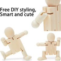 1 x RAW Customer Returns SEABABOO 6pcs figures wooden figures wooden dolls wooden figures unfinished wooden figures DIY wooden figures wedding for birthday peg dolls wooden figures for painting small DIY birthday painting crafts - RRP €15.69