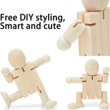 1 x RAW Customer Returns SEABABOO 6pcs figures wooden figures wooden dolls wooden figures unfinished wooden figures DIY wooden figures wedding for birthday peg dolls wooden figures for painting small DIY birthday painting crafts - RRP €15.69