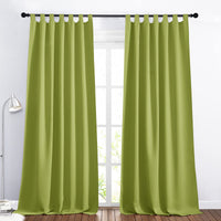 1 x RAW Customer Returns PONY DANCE Curtains for Children s Room Boy - Curtain Opaque Green Thermal Curtains Opaque Bedroom Loop Curtain, Set of 2 H 245 x W 140 cm - RRP €39.95