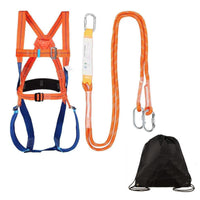 1 x RAW Customer Returns WEIKAXIMU climbing harness, fastening fall protection climbing gear, climbing harness for men body harness 1.8 m long with energy absorber  - RRP €59.5