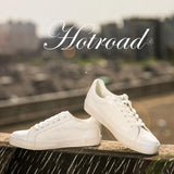 1 x Brand New Hotroad Men s Sneakers White Leather Shoes Low Shoes Sneakers Tennis Shoes Sports Shoes Casual Canvas Shoes Trainers White 42 EU - RRP €32.24