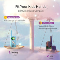 1 x RAW Customer Returns Walkie Talkie Kids Rechargeable, 48 Hours Working Time, Gifts for Boys Girls, Outdoor Hiking Camping, Gift for Boys Ages 8-12, 3-5 Girls, Set of 2 - RRP €26.27