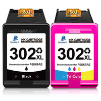 1 x RAW Customer Returns DOUBLE D 302XL printer cartridges color for HP 302 printer cartridges replacement for HP Envy 4525 printer cartridges compatible with HP Officejet 3830 3831 3833 5230 HP DeskJet 3630 2130 3636 HP Envy 4520 - RRP €29.99