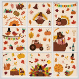 49 x Brand New Hianjoo window pictures autumn decoration, Thanksgiving window sticker decorations, 106 pieces self-adhesive window stickers with maple leaves turkey, Thanksgiving autumn window decoration - RRP €999.6