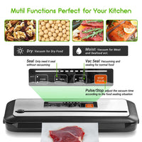 1 x RAW Customer Returns INKBIRD Professional Food Vacuum Sealer Upgraded Version, PowerVac 6-in-1 Automatic Vacuum Sealer for Fragile Food, Dry and Wet Foods, 80Kpa Powerful Suction, LED Light - RRP €60.59