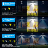 1 x RAW Customer Returns Solar lamps for outdoors with motion detector - double sensor 296 LED solar spotlight 3500LM 7000K solar light 3 modes with remote control IP65 waterproof solar outdoor light for garage yard garden 2 PCS - RRP €39.99