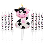 1 x Brand New Herdear 2.8 Inch Birthday Cow Candles Baby Shower Number Candles with 8 Cow Candles Number Candles 1 to 6 for Party Decorations Cake Topper Number 2  - RRP €19.2