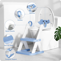 1 x RAW Customer Returns Rabb 1st Children s Toilet Reducer, Raised Seat for Boys and Girls, Portable Folding Toilet Seat for Children, Non-slip Anti-Splash Footplate, Toilet Seat Ladder - RRP €39.34