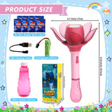 1 x RAW Customer Returns DAOUZL Flower Bubble Wand LED, Electronic Bubble Gun Children 10000 Bubbles Minute, Electric Bubble Toy with 120ml Bubble Solution and 80ml Bubble Refill Bottle - RRP €19.2