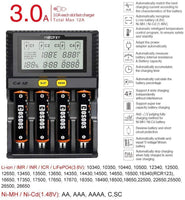 1 x RAW Customer Returns Fastest Battery Charger, MiBOXER 3A Slot Quick Charge Rechargeable AA AAA D 26650 18490 18350 18500 RCR123 Li-Ion IMR INR ICR NI-MH NI-Cd, LCD Display, Intelligent Temperature Control - RRP €48.4