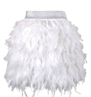 1 x RAW Customer Returns keland Women s Skirts, Natural Natural Feathers, Family Party, Feather Skirt White, XL  - RRP €39.99