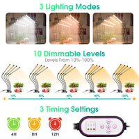 1 x RAW Customer Returns wolezek plant lamp LED, plant light, 80 LEDs plant light 3000K 5000K 660nm grow light full spectrum for houseplants with timer, 10 types of brightness and 3 light modes for vegetables - RRP €29.23