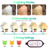 4 x RAW Customer Returns wolezek plant lamp LED, plant light, 80 LEDs plant light 3000K 5000K 660nm grow light full spectrum for houseplants with timer, 10 types of brightness and 3 light modes for vegetables - RRP €116.92