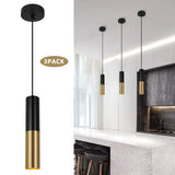 1 x RAW Customer Returns VONCI Modern Black and Brass Gold Pendant Light for Kitchen Island, Industrial Cylinder Hanging Lamp Headlight for Dining Room Living Room Restaurant Bar 3 Pack  - RRP €85.91