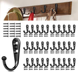 1 x RAW Customer Returns Pack of 30 coat hooks, small black coat hooks, individual metal wall hooks for screwing, jacket hooks, metal hooks, black key hooks with screws for home entrance, bedroom, bathroom - RRP €10.99