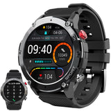 1 x RAW Customer Returns PYRODUM Smartwatch Men, Military Smart Watch with Bluetooth Calls, IP68 Waterproof Fitness Tracker Watch with Pedometer, Heart Rate Monitor, 20 Sports Modes Sport Watch - RRP €34.49