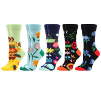 1 x RAW Customer Returns WeciBor Women Cotton Socks Fantasy Art Colorful Pattern Funny Designs Ladies Gift 5 Paisa, Size 35-38 - RRP €19.15