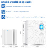 1 x RAW Customer Returns BITIWEND Door Sensor Window Alarm 110dB Door Window Contact Wireless Door Alarm Radio Window Alarm 200M Range Wireless Bell Passage Sensor with LED for Home, Children, Seniors, Shop, Office - RRP €11.41