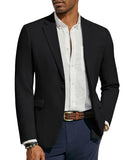 1 x RAW Customer Returns PaulJones Men s Sporty One Button Suit Jackets Regular Fit Slim Blazer XL Black 630-1 - RRP €65.99