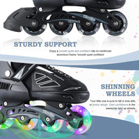 1 x RAW Customer Returns Wheelive Adjustable Inline Skates for Kids and Adults, Roller Skates Performance with Full Light Wheels Ideal for Boys Girls Men Women - RRP €50.41