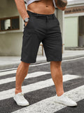 1 x RAW Customer Returns Uusollecy Shorts Men, Slim Fit Chino Shorts Men, Regular Fit Harlem Men s Shorts Summer with Pocket, Black L - RRP €33.26