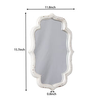 1 x RAW Customer Returns Sintosin Shabby Chic Decorative Wall Mirror Small with Wooden Frame 30 x 40 cm, Handmade Oval White Mirror, Wall Mirror for Living Room, Bedroom, Bathroom - RRP €34.99