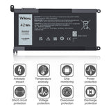 1 x RAW Customer Returns Wikinu WDX0R Laptop Battery for Dell Inspiron 13 5368 5378 7368 7378 14 7460 7472 15 5568 7569 7579 5578 5570 5565 17 5765 5770 Latitude 3480 3190 Vostro 5468 WDXOR 3CRH3 T2JX4 Y3F7Y - RRP €35.59