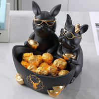 4 x RAW Customer Returns Asslye French Bulldog Figurine,French Bulldog Key Bowl Key Storage Modern Sculpture Decoration for Hallway Living Room - RRP €173.44