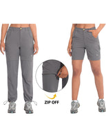 1 x RAW Customer Returns Little Donkey Andy Hiking Trousers Women s Zip Off Trekking Trousers Breathable Quick Dry Lightweight Summer Outdoor Trousers Removable Short Trousers Shorts Functional Trousers Gray S - RRP €56.46